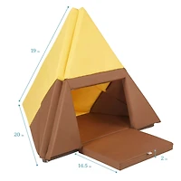 ECR4Kids SoftZone Camp, Canoe and Tumble Too, Chocolate/Yellow