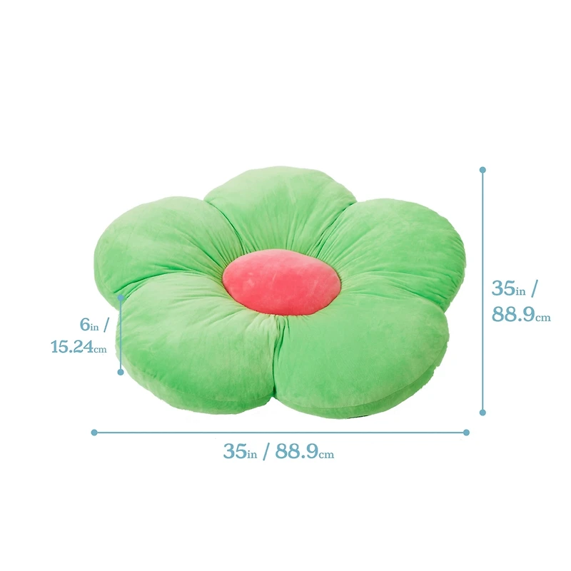 ECR4Kids SoftZone Flower Floor Pillow, Bright Pink, 1