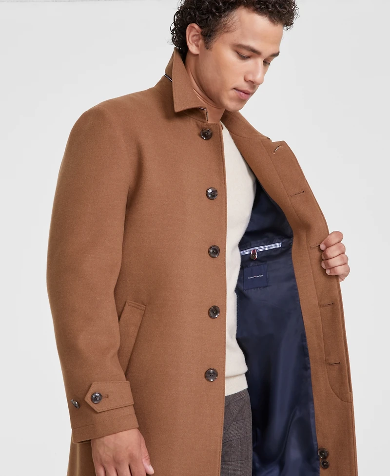 Tommy Hilfiger Men Classic Fit Melange Overcoat