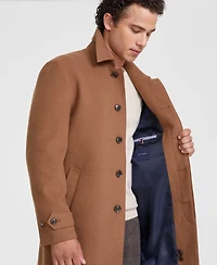 Tommy Hilfiger Men Classic Fit Melange Overcoat