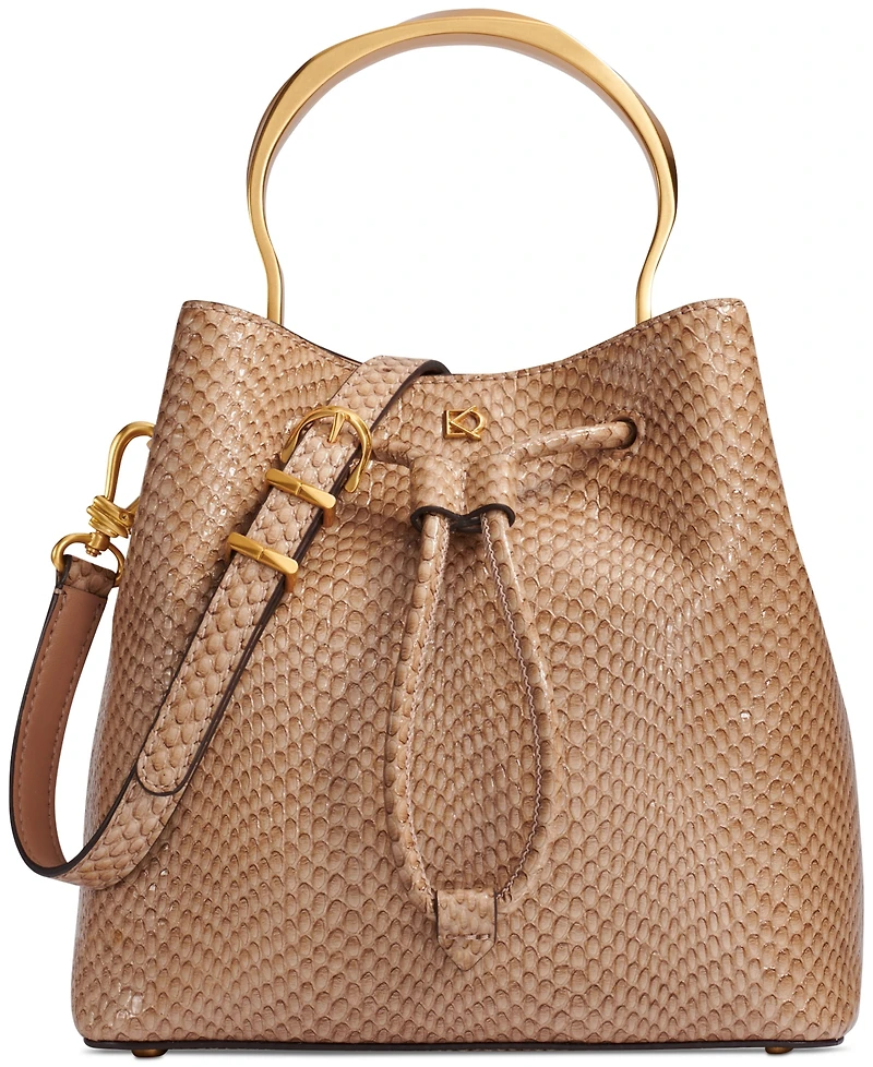 Donna Karan New York Lawrence Python Top Handle Bucket
