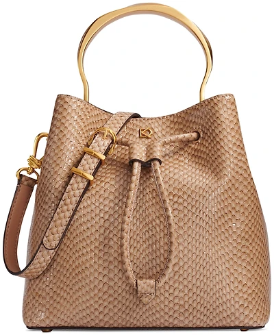 Donna Karan New York Lawrence Python Top Handle Bucket