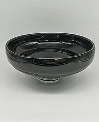 Vivience 10.75"D Black Glass Centerpiece Bowl