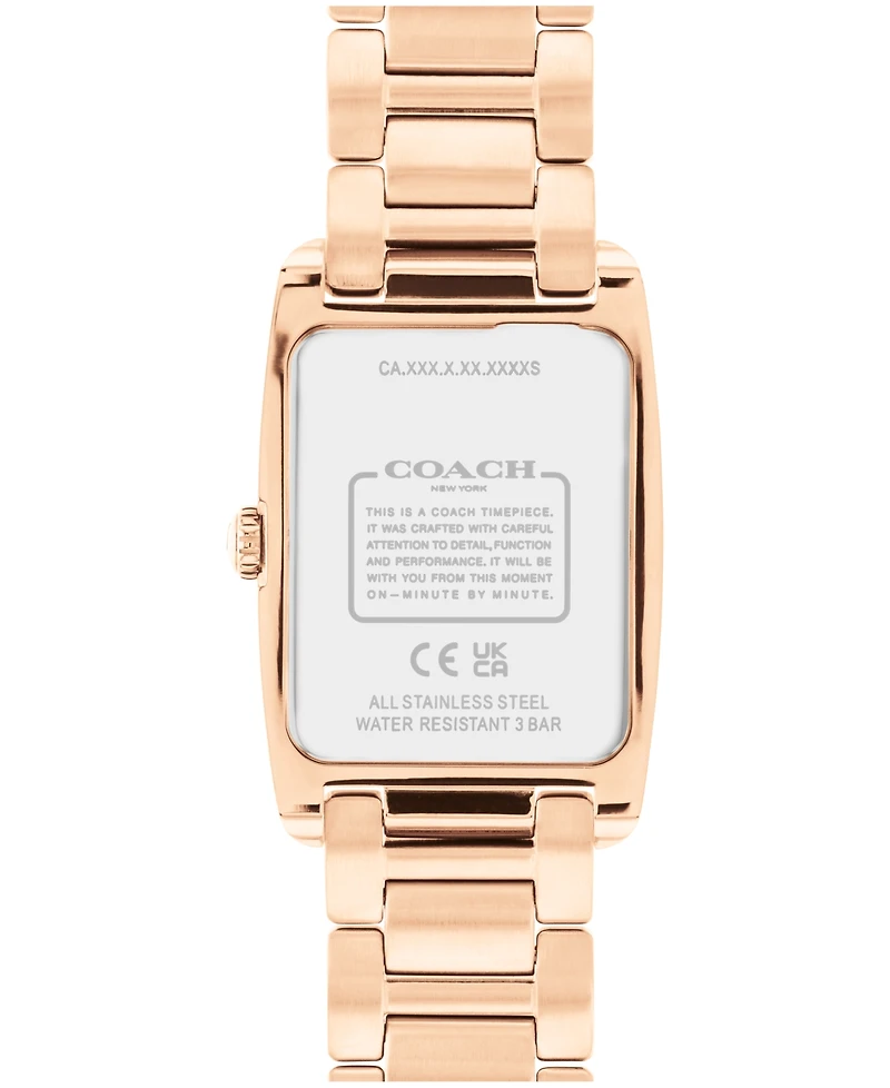 Coach Women's Reese Rose Gold-Tone Stainless Steel Crystal Watch 24mm
