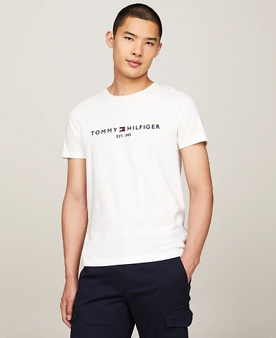 Tommy Hilfiger Men's Embroidered Logo Regular-Fit Crewneck T-Shirt
