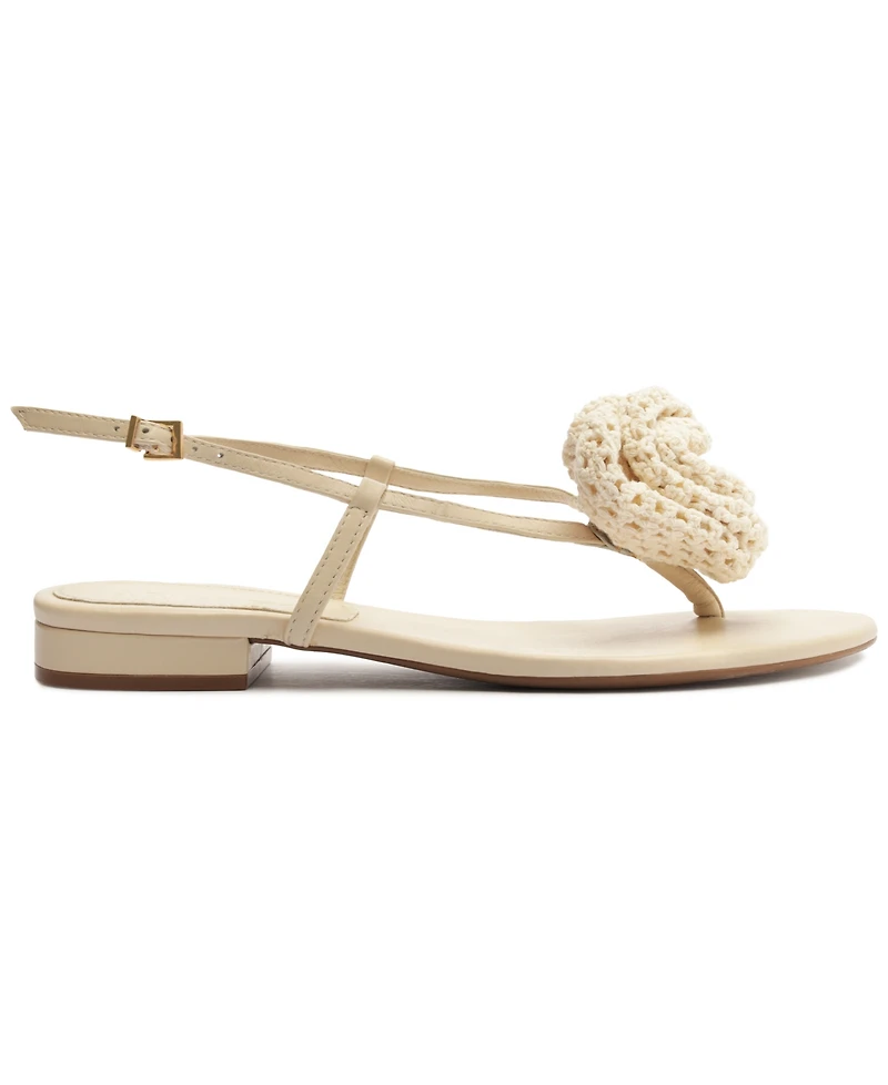 Arezzo Women's Isla Flower Flat Sandals