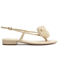 Arezzo Women's Isla Flower Flat Sandals