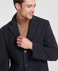 Calvin Klein Men's Prosper Wool-Blend Slim Fit Overcoat