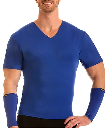 Instaslim Men's Compression Activewear Short Sleeve V-Neck T-shirt