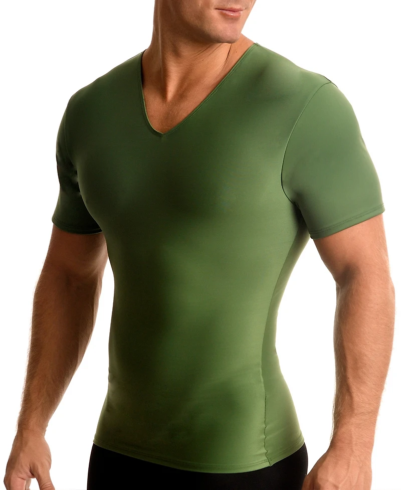 Instaslim Men's Compression Activewear Short Sleeve V-Neck T-shirt