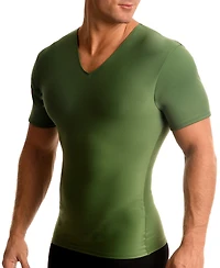 Instaslim Men's Compression Activewear Short Sleeve V-Neck T-shirt