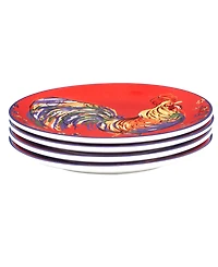 Certified International Morning Rooster Set of 4 Salad Plates