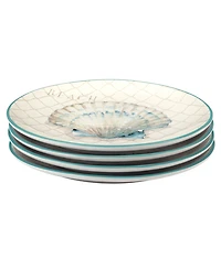 Certified International Ocean View Set of 4 Dinner Plates