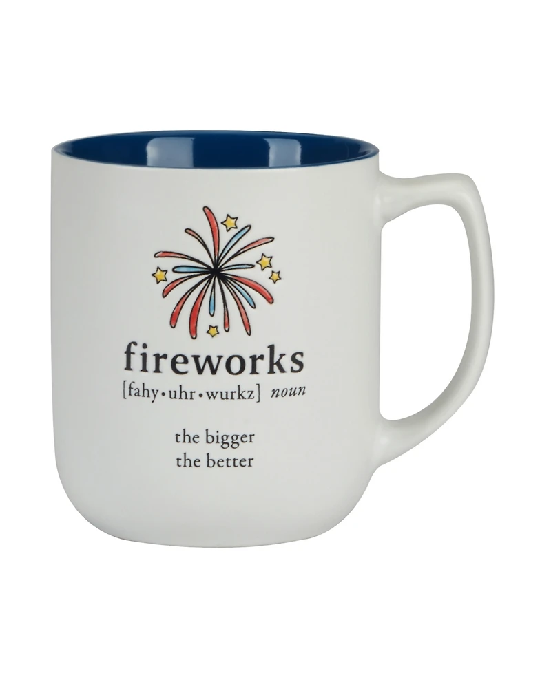 Certified International Patriotic Words Set of 4 Mugs