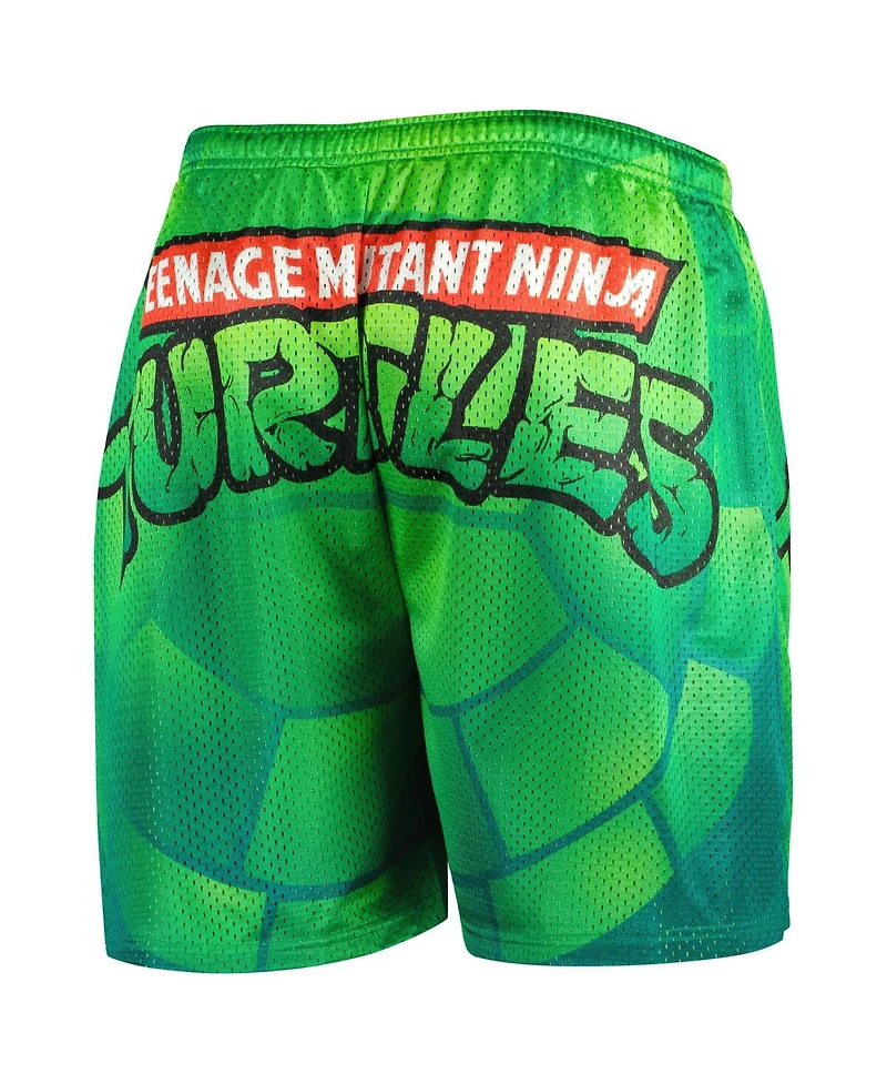 Men's Chalk Line Green Teenage Mutant Ninja Turtles Logo Retro Shorts