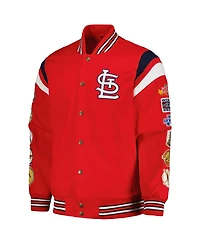 Men's G-iii Sports by Carl Banks Red St. Louis Cardinals Quick Full-Snap Varsity Jacket