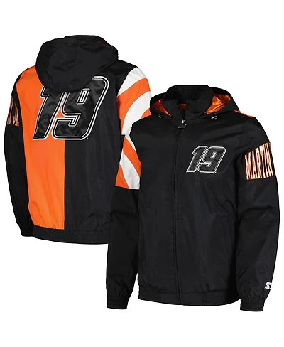 Men's Starter Black Martin Truex Jr Red Zone Full-Zip Jacket