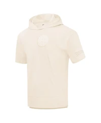 Men's Pro Standard Cream Seattle Mariners Neutral Short Sleeve Hoodie T-shirt