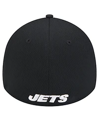 Men's New Era Black York Jets Active 39THIRTY Flex Hat