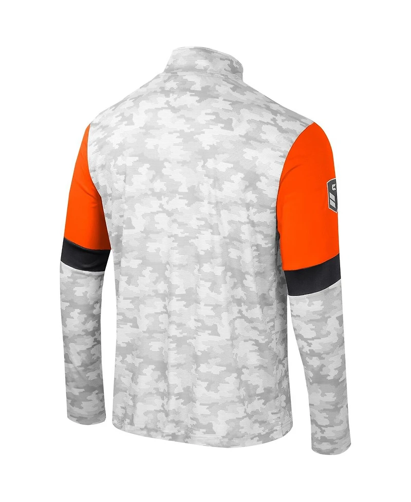 Men's Colosseum Camo Oklahoma State Cowboys Oht Military-Inspired Appreciation Tomahawk Quarter-Zip Windshirt