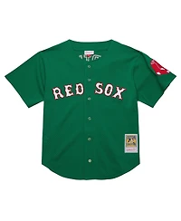 Men's Mitchell & Ness David Ortiz Kelly Green Boston Red Sox Cooperstown Collection Mesh Batting Practice Jersey