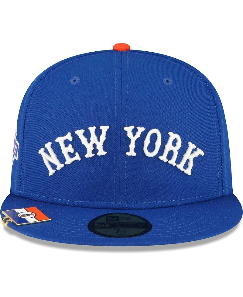 Men's New Era Royal York Yankees City Flag 59FIFTY Fitted Hat