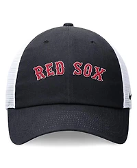 Men's Nike Navy Boston Red Sox Evergreen Wordmark Trucker Adjustable Hat