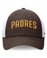 Men's Nike Brown San Diego Padres Evergreen Wordmark Trucker Adjustable Hat