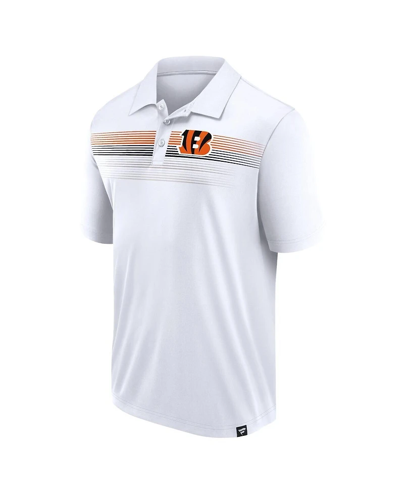 Men's Fanatics White Cincinnati Bengals Victory For Us Interlock Polo Shirt