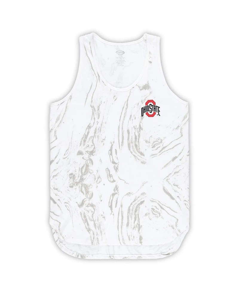 Women's Profile Cream Ohio State Buckeyes Plus Marble Tank and Short Set