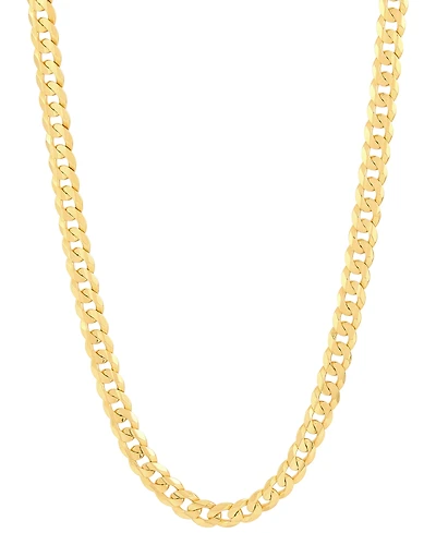Italian Gold Polished Solid Curb Link 22" Chain Necklace (5-1/2mm) in 10k Gold