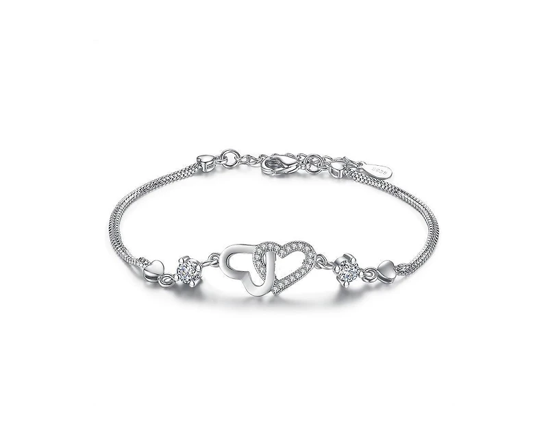Hollywood Sensation I Love You Bracelet with Cubic Zirconia