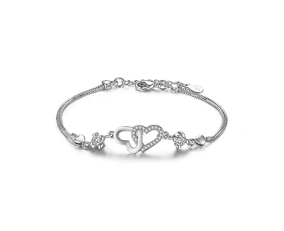 Hollywood Sensation I Love You Bracelet with Cubic Zirconia