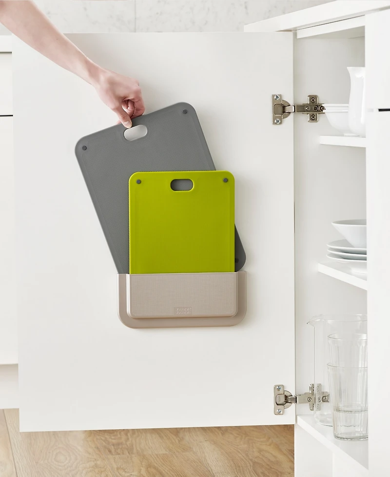 Joseph Joseph DoorStore Chop 2-piece cutting board set with in-cupboard storage case