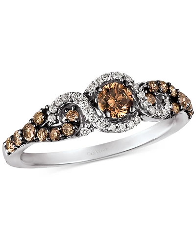 Le Vian Diamond Three-Stone Ring 14k Rose Gold (1/2 ct. t.w.) (Also Available Yellow or White Gold)