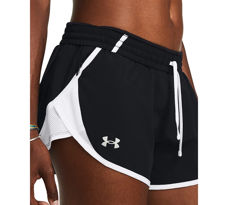 Under Armour Women's Fly By Mesh-Panel Running Shorts