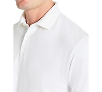 Kenneth Cole Men's Solid Button Placket Polo Shirt