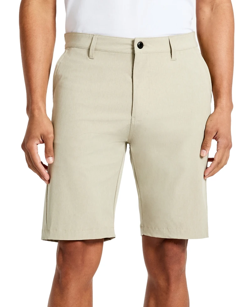 Kenneth Cole Men's Heathered Tech Performance 9" Shorts