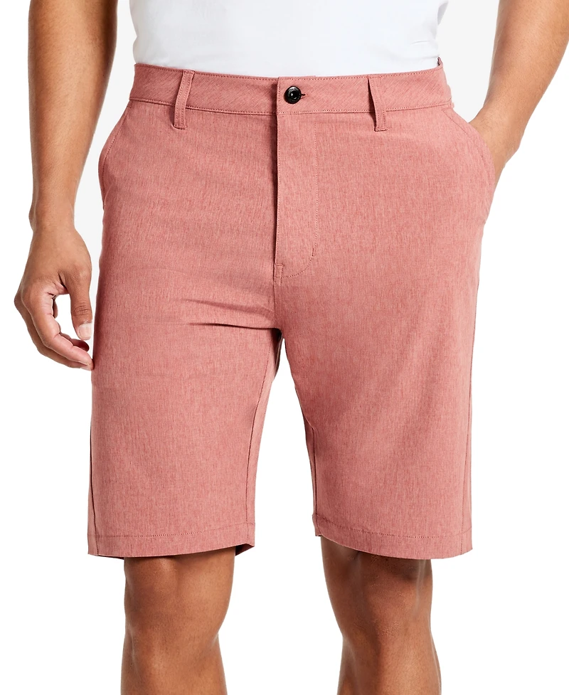 Kenneth Cole Men's Heathered Tech Performance 9" Shorts