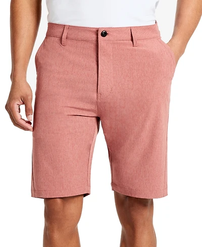 Kenneth Cole Men's Heathered Tech Performance 9" Shorts