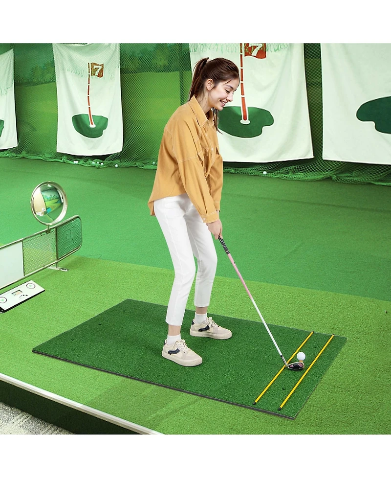 5 x 3 Ft Golf Hitting Mat Artificial Indoor Outdoor Turf Golf Training Mat 32 mm