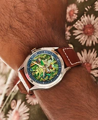 Citizen Eco-Drive Men's Disney Mickey Mouse Explorer Brown Leather Strap Watch 41mm