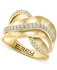 Effy Diamond Crossover Statement Ring (1/2 ct. t.w.) in 14k Gold