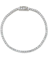 Eliot Danori Rhodium-Plated Cubic Zirconia Tennis Bracelet, Created for Macy's
