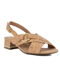 Jones New York Women's Grenel Crisscross Block Heel Dress Sandals