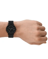 Skagen Men's Signatur Three Hand Black Stainless Steel Watch 40mm