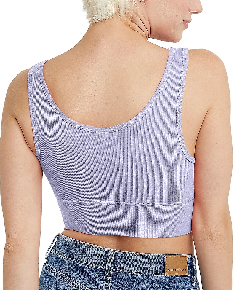 Hanes Women's Originals Cozywear Ribbed Longline Bralette OG116