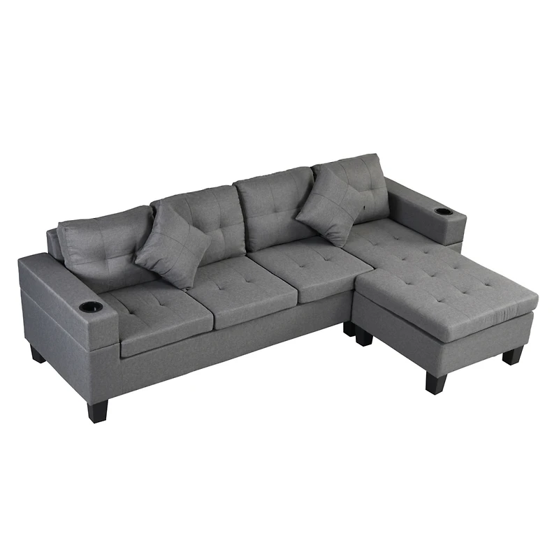 Streamdale Furniture L-Shaped Sectional Sofa Set with Chaise Lounge