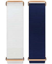 Tissot Unisex Swiss Quickster White Stripe Textile Strap Watch 40mm