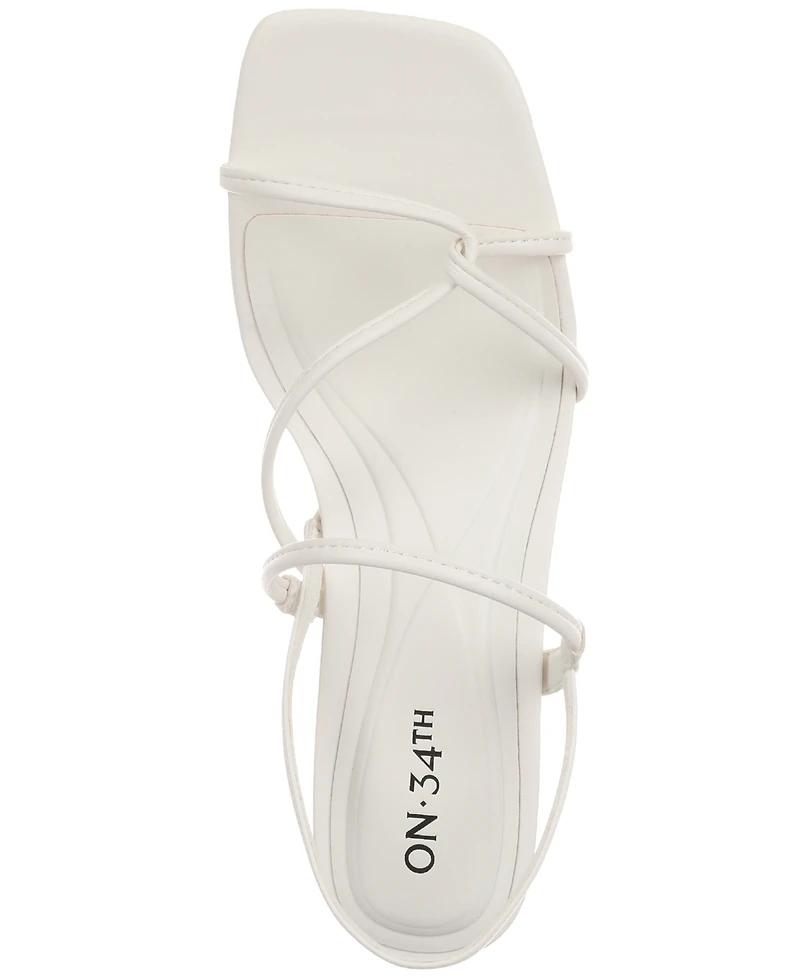 On 34th Women's Cloverr Strappy Block-Heel Sandals, Created for Macy's
